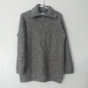 Westbound women's size M gray cable knit sweater